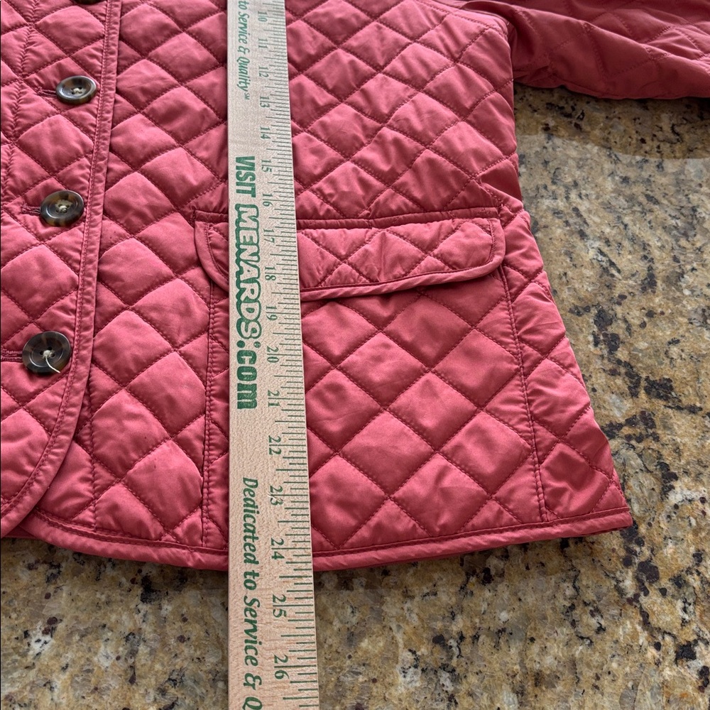 Womens Quilted Jacket Size large Petite Pink Barn y2k Outdoors - Picture 7 of 8